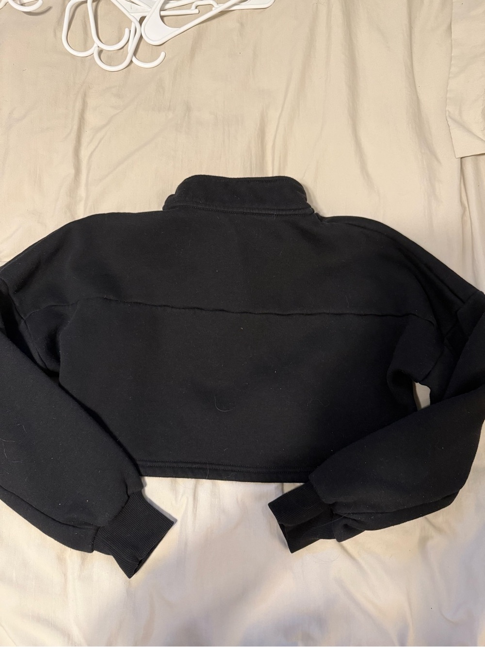 Ryderwear Black Half-Zip Crop Sweatshirt - Picture 3 of 3